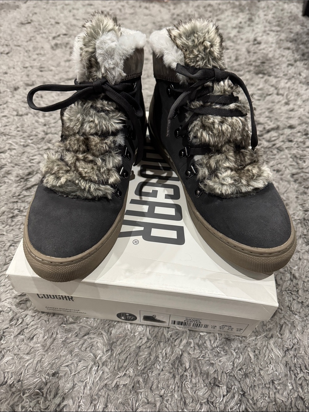Women's Faux-Fur Trim Winter Ankle Boots